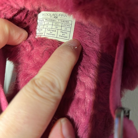 Koolaburra by Ugg Women’s FUZZ'N II Slingback Slide Sandals Pink Size:8 - Picture 5 of 6